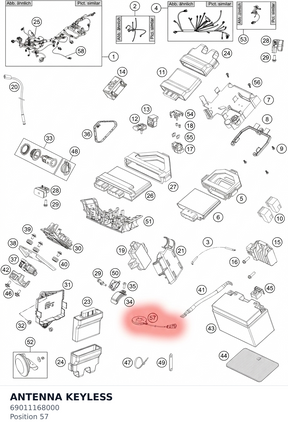 Diagram preview: ANTENNA KEYLESS (69011168000)