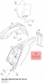 Diagram preview: SPLASH PROTECTOR KIT 65 SX (46206010010)