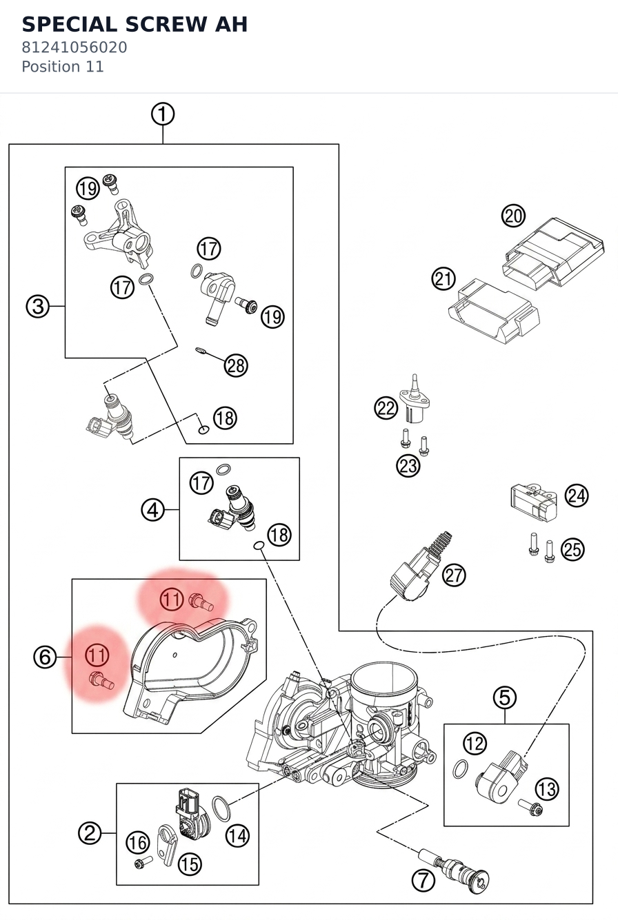 Diagram preview: SPECIAL SCREW AH (81241056020)