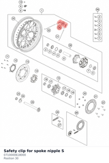 Diagram preview: Safety clip for spoke nipple S (0710000618000)