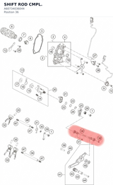 Diagram preview: SHIFT ROD CMPL. (A60734036044)