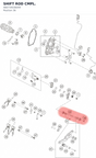 Diagram preview: SHIFT ROD CMPL. (A60734036044)