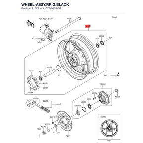 Kawasaki OEM – WHEEL-ASSY,RR,G.BLACK product image