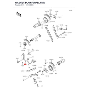 Kawasaki OEM – WASHER-PLAIN-SMALL,8M product image