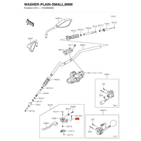 Kawasaki OEM – WASHER-PLAIN-SMALL,6M product image