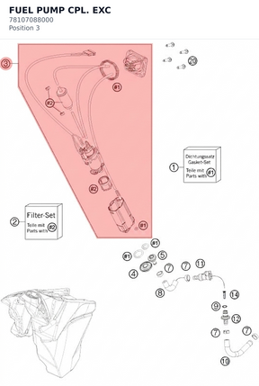 Diagram preview: FUEL PUMP CPL. EXC (78107088000)