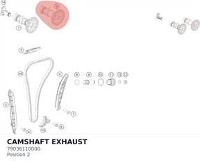 Diagram preview: CAMSHAFT EXHAUST (79036110000)
