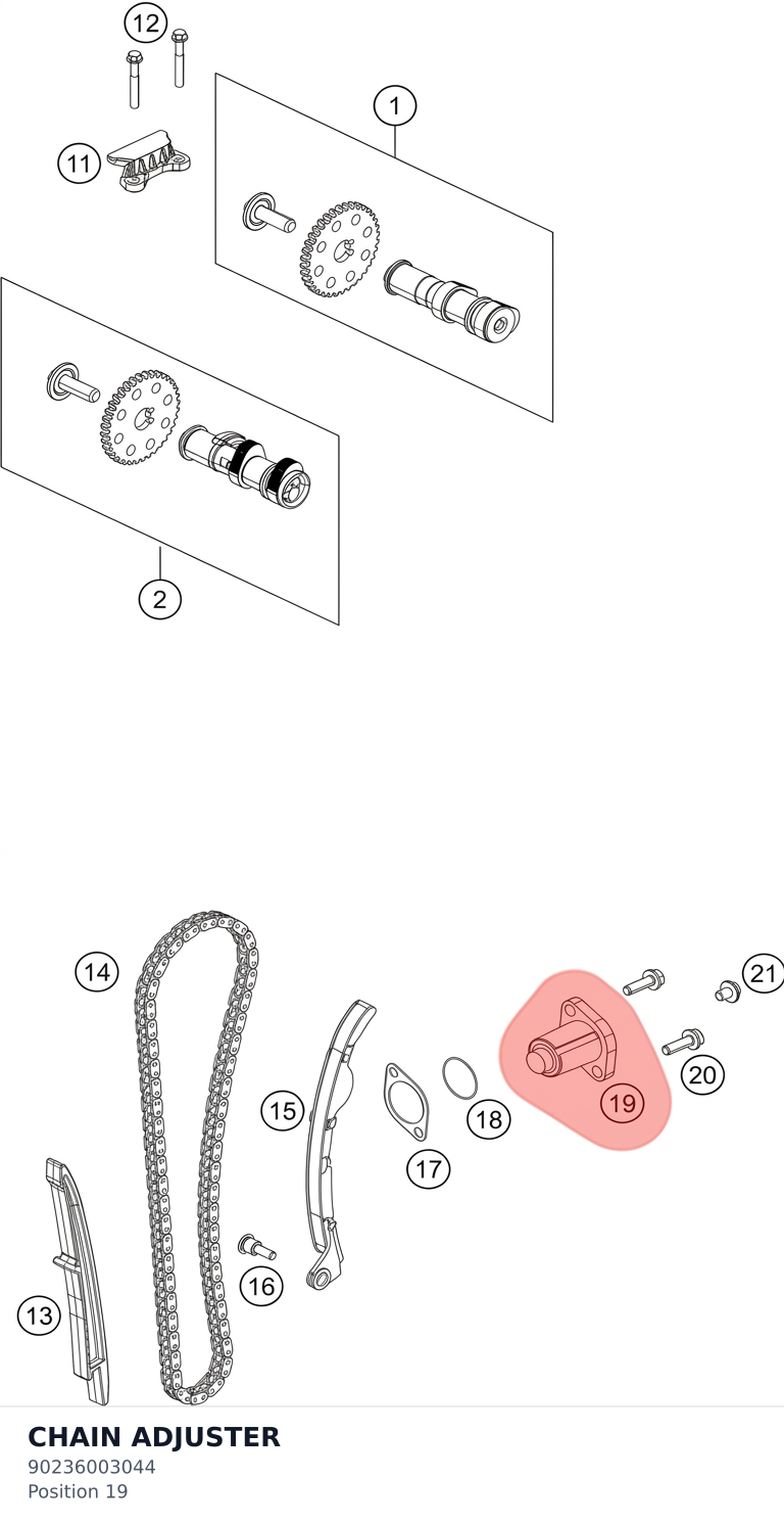 Diagram preview: CHAIN ADJUSTER (90236003044)