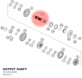 Diagram preview: OUTPUT SHAFT (79133010000)