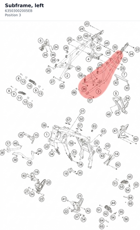 Diagram preview: Subframe, left (63503002005EB)