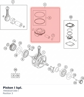 Diagram preview: Piston I kpl. (79430107200 I)