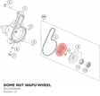 Diagram preview: DOME NUT WAPU-WHEEL (90135058000)