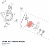 Diagram preview: DOME NUT WAPU-WHEEL (90135058000)