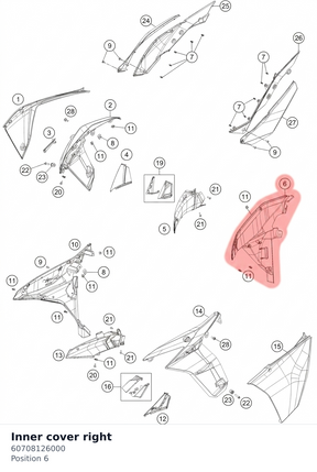Diagram preview: Inner cover right (60708126000)