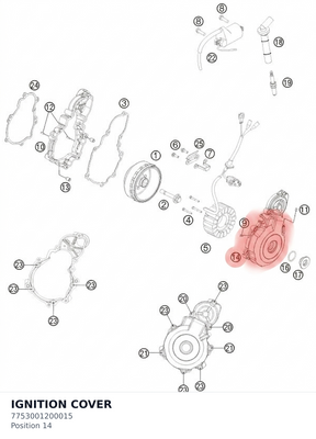 Diagram preview: IGNITION COVER (7753001200015)