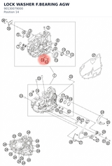 Diagram preview: LOCK WASHER F.BEARING AGW (90130079000)