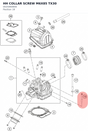 Diagram preview: HH COLLAR SCREW M6X85 TX30 (0025060856)