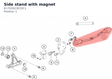 Diagram preview: Side stand with magnet (61703023033C1)