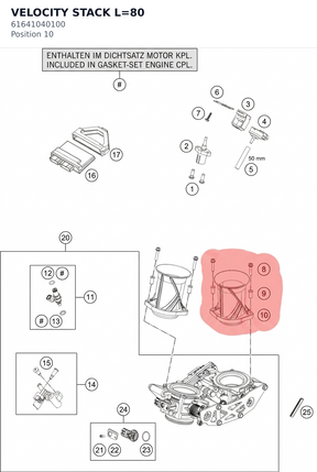Diagram preview: VELOCITY STACK L=80 (61641040100)