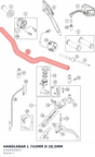 Diagram preview: HANDLEBAR L 743MM D 28,5MM (6130200100017)