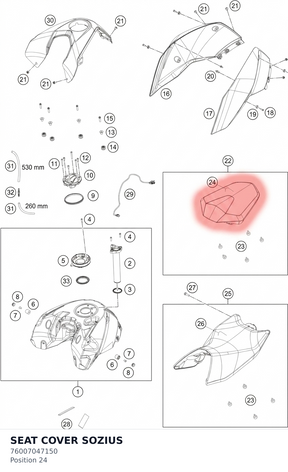 Diagram preview: SEAT COVER SOZIUS (76007047150)