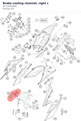 Diagram preview: Brake cooling channel, right c (61713933000)
