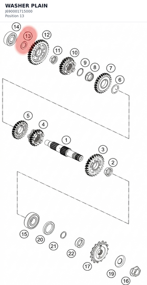 Diagram preview: WASHER PLAIN (J690001715000)