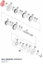 Diagram preview: BALL BEARING 15X35X11 (90130004003)