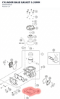 Diagram preview: CYLINDER BASE GASKET 0.20MM (50430035020)
