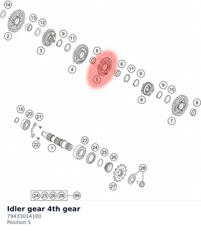 Diagram preview: Idler gear 4th gear (79433014100)