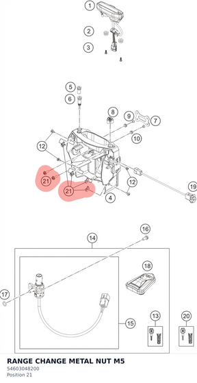 Diagram preview: RANGE CHANGE METAL NUT M5 (54603048200)