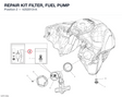 REPAIR KIT FILTER, FUEL PUMP 42520131A diagram position