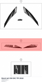 Diagram preview: Decal set 250 EXC TPI 2018 (79608198013)