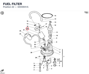 FUEL FILTER 42540041A diagram position