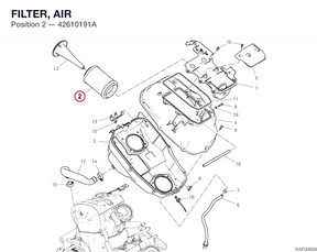 FILTER, AIR 42610191A diagram position