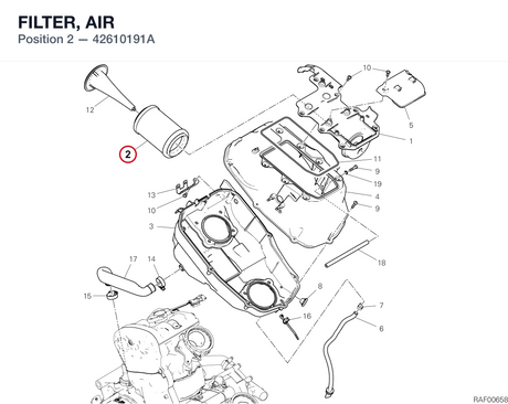 FILTER, AIR 42610191A diagram position