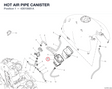 HOT AIR PIPE CANISTER 42610681A diagram position