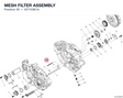 MESH FILTER ASSEMBLY 42710361A diagram position