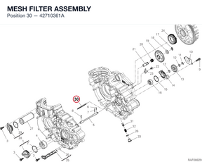 MESH FILTER ASSEMBLY 42710361A diagram position