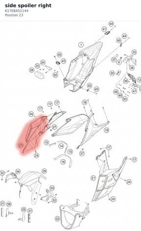 Diagram preview: side spoiler right (61708A51144)