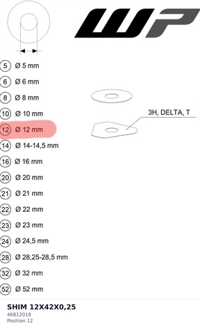 Diagram preview: SHIM 12X42X0,25 (46812018)