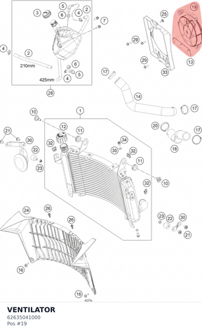 Diagram preview: VENTILATOR (62635041000)