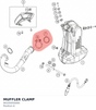 Diagram preview: MUFFLER CLAMP (90205050000)