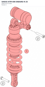 Diagram preview: SHOCK KTM 690 ENDURO R 25 (A606C410Y313000)