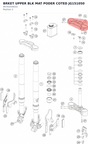 Diagram preview: BRKET UPPER BLK MAT PODER COTED JG151050 (95701034033)