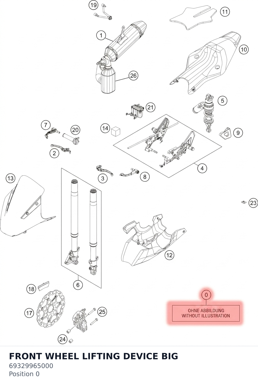 Diagram preview: FRONT WHEEL LIFTING DEVICE BIG (69329965000)