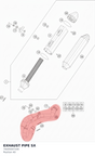 Diagram preview: EXHAUST PIPE SX (79205007100)