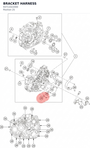 Diagram preview: BRACKET HARNESS (93711022000)
