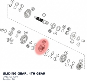 Diagram preview: SLIDING GEAR, 4TH GEAR (79133014000)
