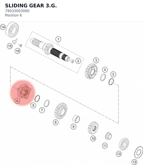 Diagram preview: SLIDING GEAR 3.G. (79033003000)